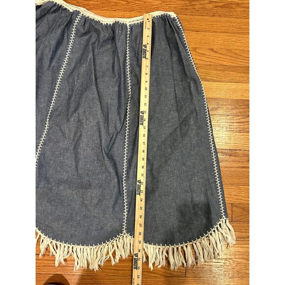 Unique Bohemian Women's Size 2X Skirt Frayed Hem Stitch Detail - Picture 4 of 5